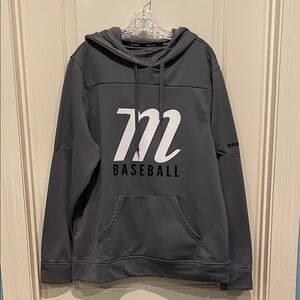 Marucci Baseball Men's Gray Pullover Performance Hoodie, Size X-Large